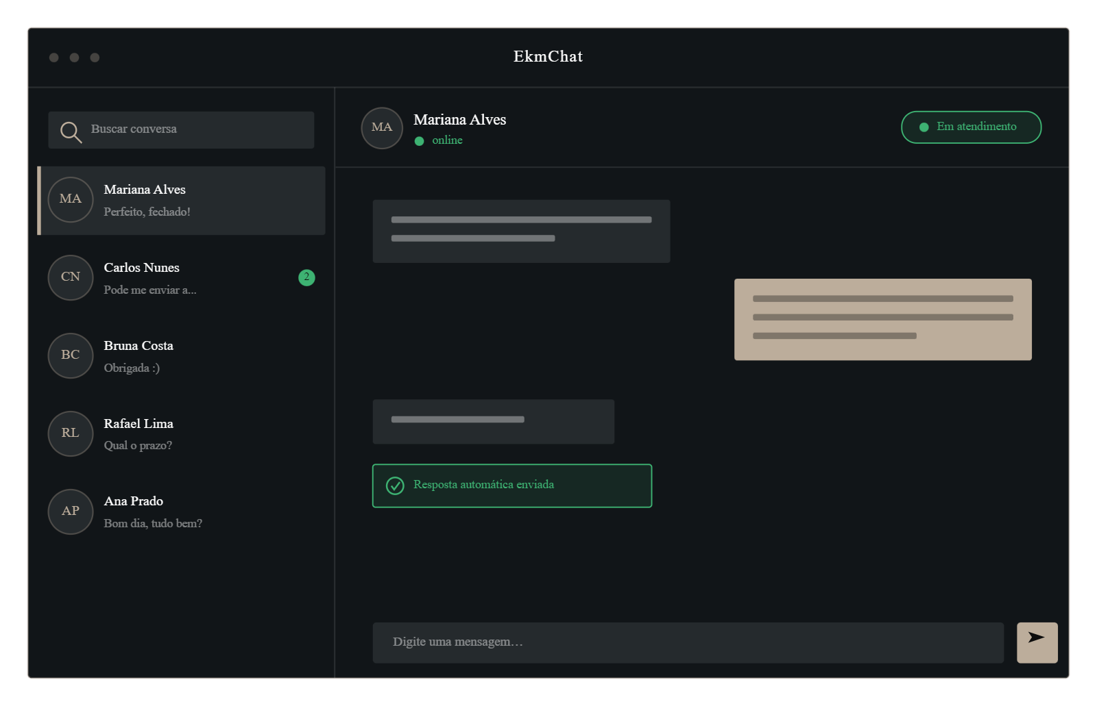 Interface EkmChat